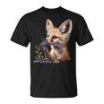 ブルーベリー フェネック キツネ ブルーベリー アニマルアート 野生動物 自然 Tシャツ