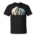 ホッキョクグマ。動物好き、シロクマの家族 Tシャツ