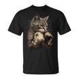 ボクシング キャット ボクサー 面白い猫のグラフィック Tシャツ
