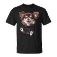 ポケットの中のチワワ 面白い チワワ 長髪 犬好き Tシャツ