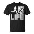 マラソンランナー Run For Your Life ランニング Tシャツ