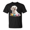 マルチーズ 犬 犬種 ハッピーイースター メンズ レディース キッズ Tシャツ