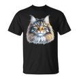メインクーン 猫の肖像画 Tシャツ