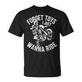 モトクロス ライダー ダートバイク ヘルメット Forget Toys I Just Wanna Tシャツ