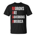 モロンはアメリカを支配している政治的ユーモアの自由のスピーチ Tシャツ