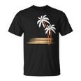 ヤシの木 夏 カラフル 胸 プリント ホリデー Tシャツ