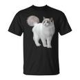 ラグドール 猫のポートレート ラグドール キャットヘッド ラグドール 猫の顔 Tシャツ