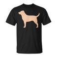 ラブラドールレトリバー 犬のシルエット Tシャツ