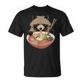 ラーメンたぬき タヌキ おもしろ ユニーク 動物 アニマル 狸 漢字 麺 グラフィック イラスト アニメ Tシャツ
