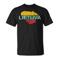 リトアニア国旗 Lietuva アンティーク調 メンズ レディース キッズ Tシャツ