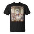 ルネッサンス名画 アテネの学校 Tシャツ