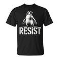 レジスト ペンギン アクティビズム ティー ペンギン 抗議 関税 Tシャツ