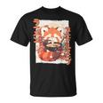 レッサーパンダ好きラーメン カワイイ猫 レッサーパンダラーメン Tシャツ