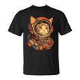 レトロ 宇宙飛行士 猫 Tシャツ