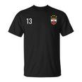 ロシア ナンバー 13 サッカーフラッグ フットボール 13 ロシア Tシャツ