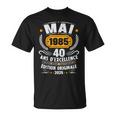 ヴィンテージ 1985年5月 40歳の誕生日プレゼント 男性 女性 Tシャツ