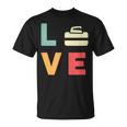 ヴィンテージ I Love Curling Curling Lover レトロカーリング Tシャツ