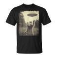 ヴィンテージ ヒップスター レトロ Hip Hop Uap ストリートウェア エイリアン 面白い Ufo ラクーン Tシャツ