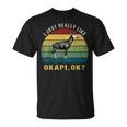 ヴィンテージレトロオカピ動物tシャツ I Just Really Like Okapi Ok Tシャツ