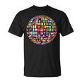 世界地図 世界地図 地球アトラス 世界の国旗 Tシャツ