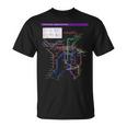 京都日本地下鉄鉄道おみやげ路線図 Tシャツ