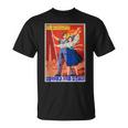 北朝鮮プロパガンダポスター 面白いカルトコスチューム Tシャツ