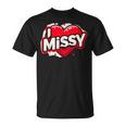 名前入り Missy I Love Missy Tシャツ