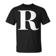名前入り アルファベット イニシャル文字 R ギフト Tシャツ