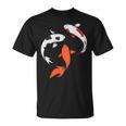 国産鯉 庭 池 魚 Tシャツ