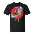地図舞妓 日本のお土産 長袖tシャツ Tシャツ