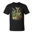 大麻植物とつぼみ 420 草 麻 サティバ インディカ ポットヘッド Tシャツ