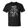 子猫ロックバンド ドラマー 猫 ドラム Tシャツ