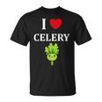 小さな野菜 セロリ ミニマリスト かわいい シンプル セロリ I Love Celery Tシャツ