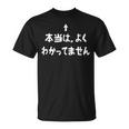当はよくわかってません おもしろtシャツ 面白い おもしろ 文字 半袖 服 ふざけ Tシャツ