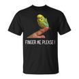 指の上のセキセイインコ 楽しいインコ セキセイインコ 鳥好きのギフト Tシャツ