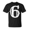 数字 6 インチ 白 大 太字 アメリカ 西部 スタイル フォント Tシャツ