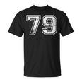 数字 79 ヴィンテージ 1979 誕生日 ヴィンテージ風 Tシャツ