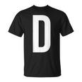 文字d アルファベットモノグラム イニシャル。 Tシャツ