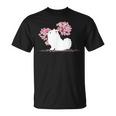 日本のかわいいさくら 桜 ジャパニーズスピッツ犬 Tシャツ