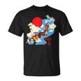 日本地図日本 涼しいのお土産 Tシャツ