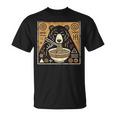 日本美術 野生動物 麺好き かわいい くま ラーメン Tシャツ