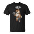 柴犬 筋トレ ダンベル付き フィットネスジム Tシャツ