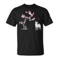 柴犬の桜hiba Inu Japanese Cherry Blossomakura Tシャツ