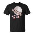 桜 花 満月 さくら 日本文化 Tシャツ