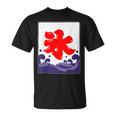 氷 のれん 夏（氷屋 かき氷）お祭り 夜店 漢字 文字 昭和レトロ 和柄 かわいい イラスト Tシャツ