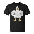 漫画の筋肉アヒル Tシャツ