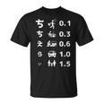 父 面白いtシャツ 視力検査 父の日 文字入り 夫婦 おもしろ 面白い 服 メンズ 文字tシャツ ネタ Tシャツ