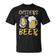 牡蠣とビール Tシャツ