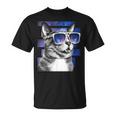 猫 宇宙 メガネ ギャラクシー サングラス おもしろい 猫 ミーム Tシャツ