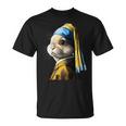 真珠の耳飾りのウサギ Tシャツ